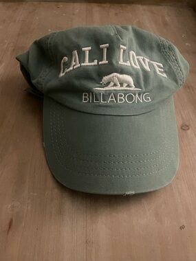 Billabong Sage Green 'distressed CALI LOVE' Embroidered Cap